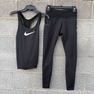 Nike Trail Epic Luxe Women’s Small Leggings Black CZ9596-010 And Tank Top